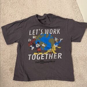 Disney Gray T-Shirt with Colorful Characters